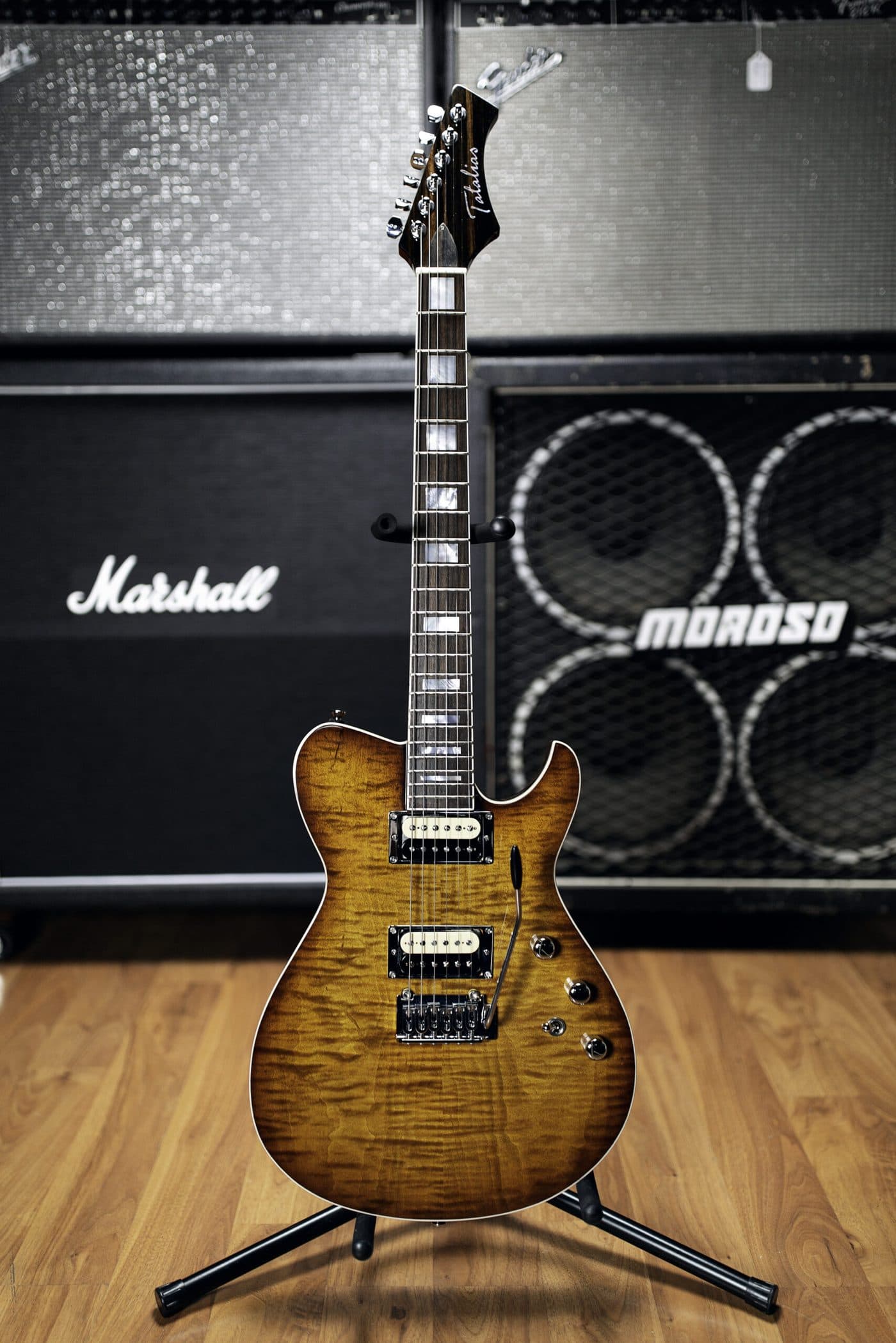 Tatalias Carved Top, Flame maple burst